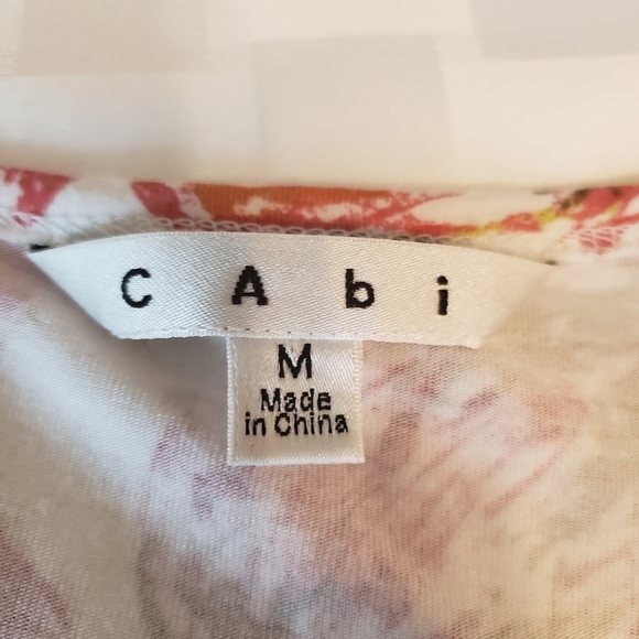 CAbi Floral 3/4 Sleeves  Top Size M - Picture 6 of 8